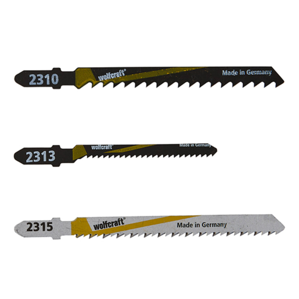 wolfcraft Professional Jigsaw Blade Set for Woodworking, 6Pcs