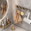 (Black) Adjustable Coat/Bathrobe Hooks Wall Mounted 8
