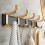 (Black) Adjustable Coat/Bathrobe Hooks Wall Mounted 2