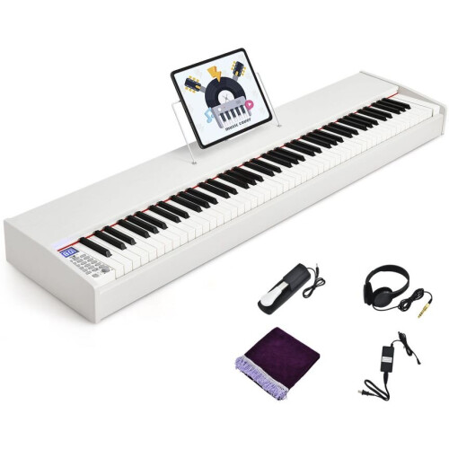 88Key Weighted Digital Piano FullSized Keyboard for Beginners/Adults