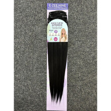 (1B Natural Black) E-Zee Straight 9 Clip In Hair Extensions 20Inch
