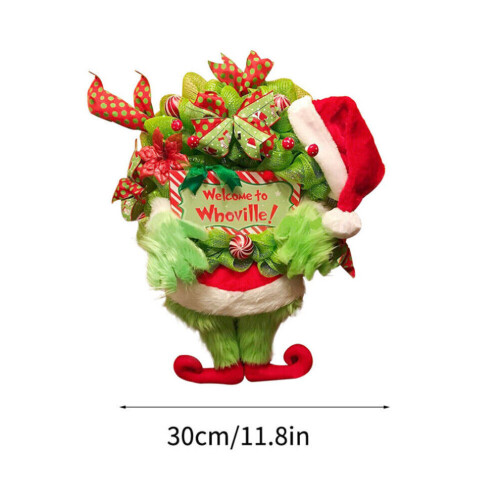 Grinch Kerst Grappig De Burlap Krans Deur Creatieve Kerstdecoraties 1