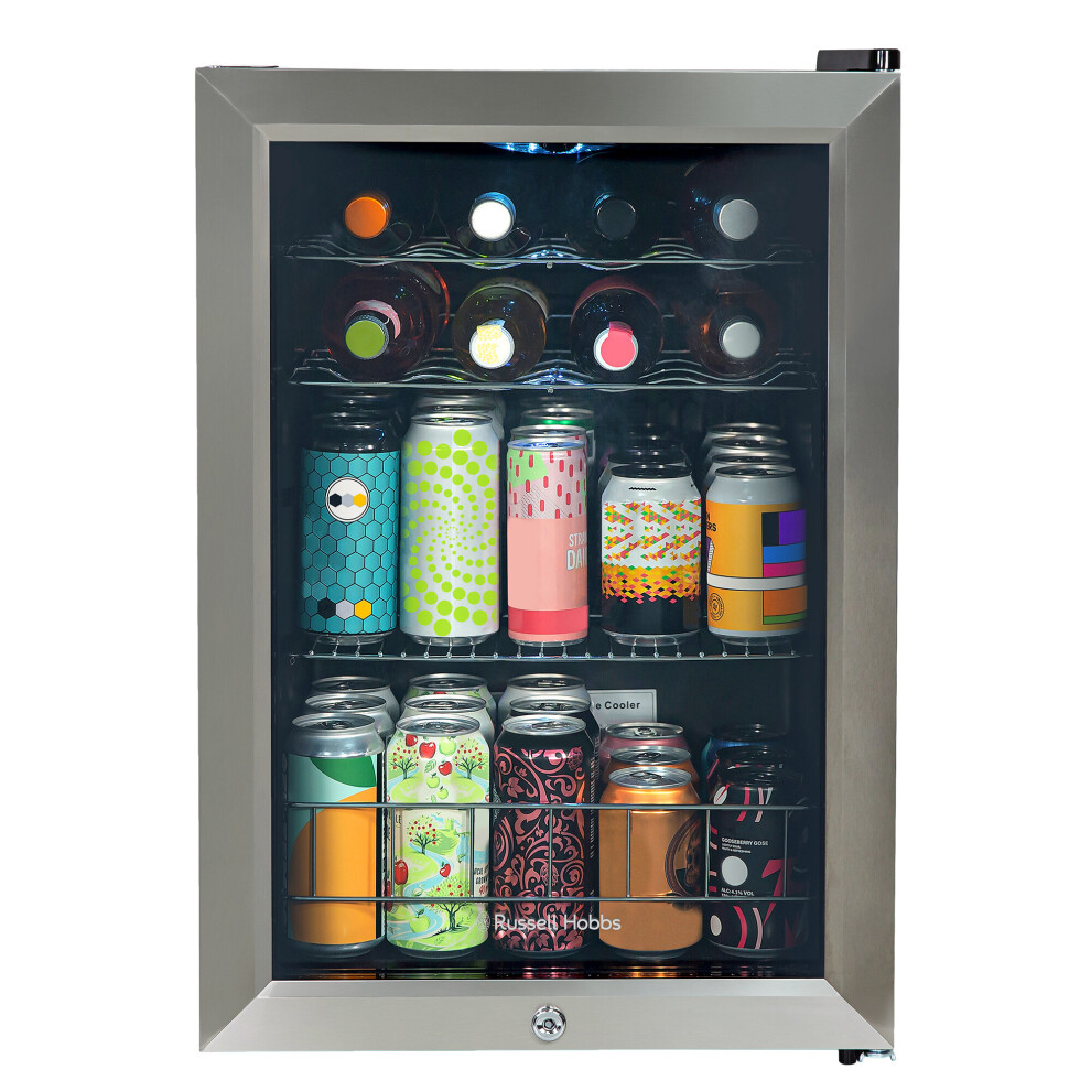 Russell Hobbs Drinks Fridge Wine Cooler 62L Lockable RHGWC4SS-LCK