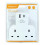2 Way Plug Adaptor With Type C/USB 1