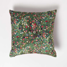 Klimtâs Italian Garden Velvet Filled Cushion 46x46 cm - Reversible Pink Floral with Microfibre Insert SF2313