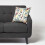 Homescapes Mango Tree Green Filled Velvet Cushion 46 x 46 cm 2