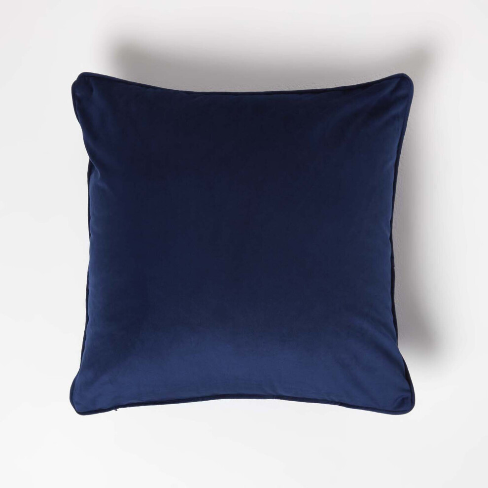 Filled Velvet Cushion with Piped Edge 46 x 46 cm