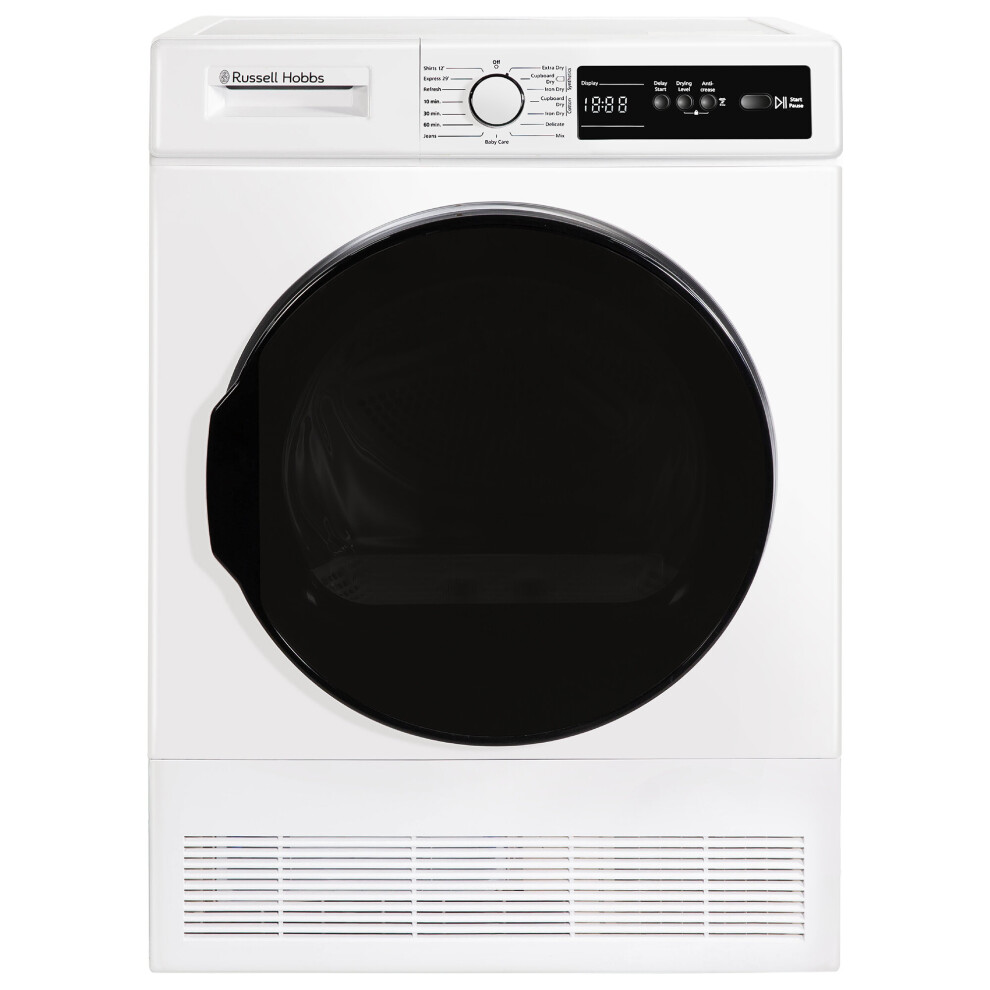 Russell Hobbs Tumble Dryer 8Kg Condenser Freestanding Rh8ctd111w White