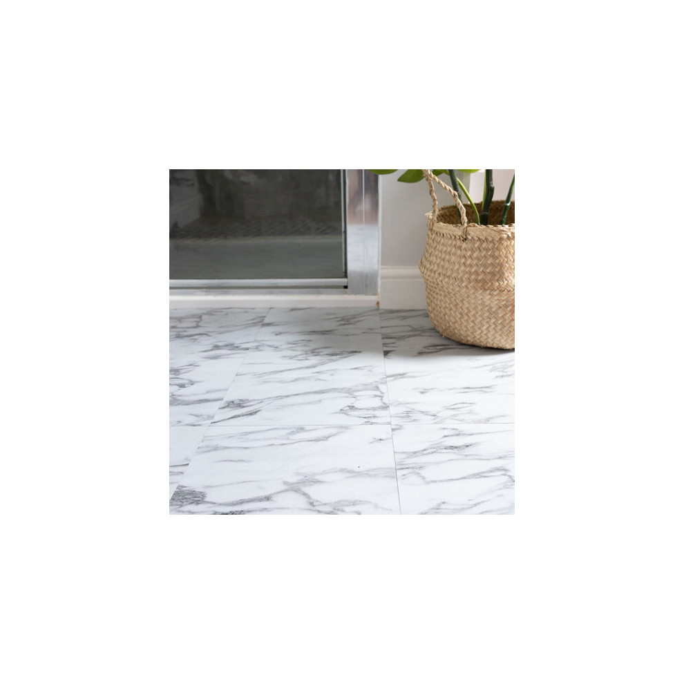 MARBLE GREY peel and stick vinyl floor tiles (30.48cm x 30.48cm) pack qty 11 tiles (1sqm)