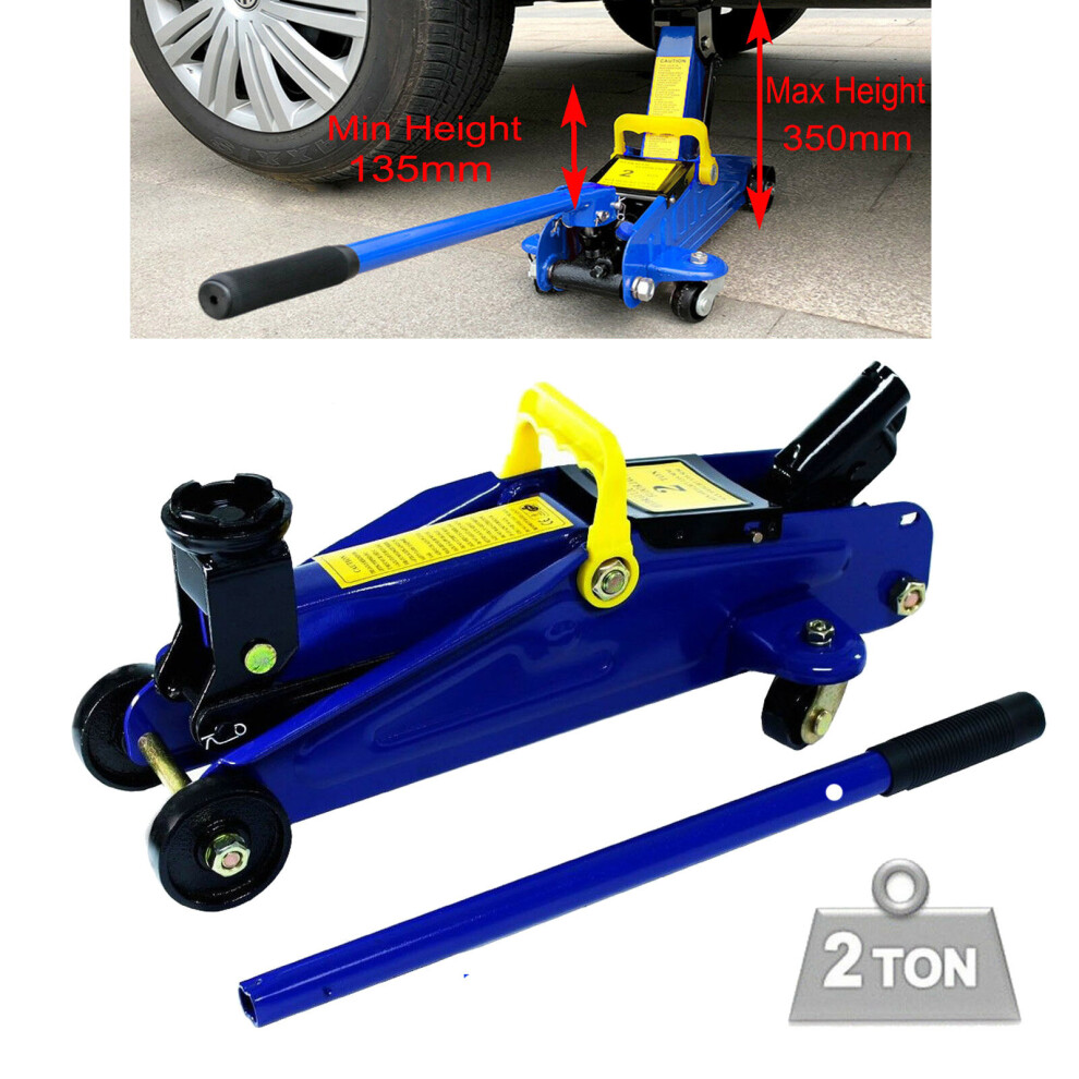 2-Ton Heavy-Duty Hydraulic Floor Jack with Storage Case, Rust-Resistant, Lift 135-350mm, for Cars, SUVs, Vans-image-OPC-PCG8VJR-NEW