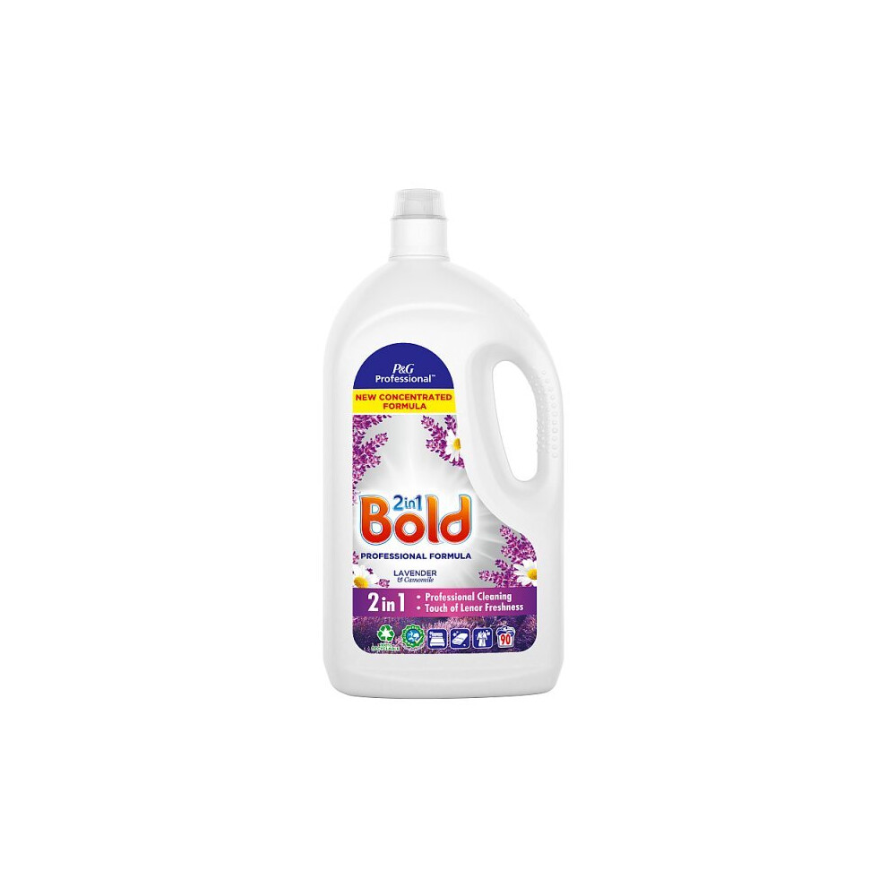 Bold Professional Washing Liquid Laundry Detergent Lavender & Camomile, 90 washes, 4.05L (Case of 2)