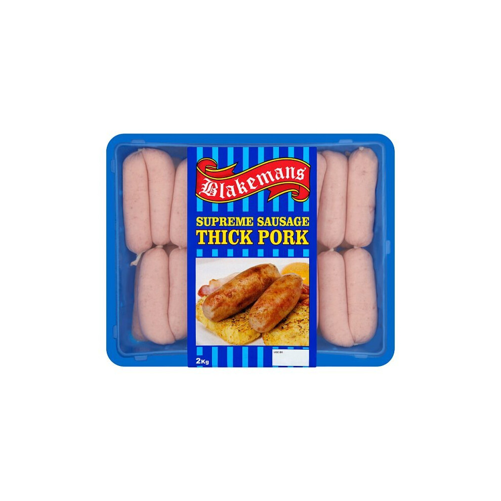 Blakemans Supreme Sausage Thick Pork 2kg