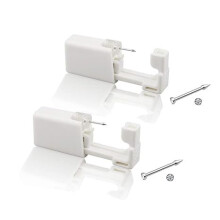 Jewelry Ear Piercing Kit Disposable Sterile Safety Ear Piercing Gun Tools for Men Women Girls (2pcs ear piercing gun)