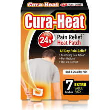 Cura-Heat Back and Shoulder Pain heat 7 patches target Relief upto 24h