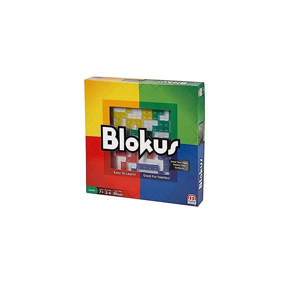 Mattel Games Blokus Game - Fun Strategy Board Game for The Whole Family - Less Than A Minute to Learn - 21 Pieces Per Player, BJV44