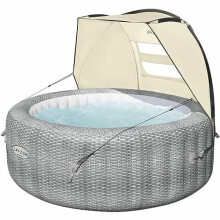 Lay-Z Spa 60304 Canopy Cover - Weather & Sun Shelter for Most Lay-Z-Spa Models, Waterproof UPF40+, Privacy Mesh, Multicolor, 109x183x94 cm