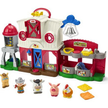 Fisher-Price Little People Toddler Learning Toy Caring for Animals Farm Interactive Playset with Smart Stages for Ages 1+ years, GLT78