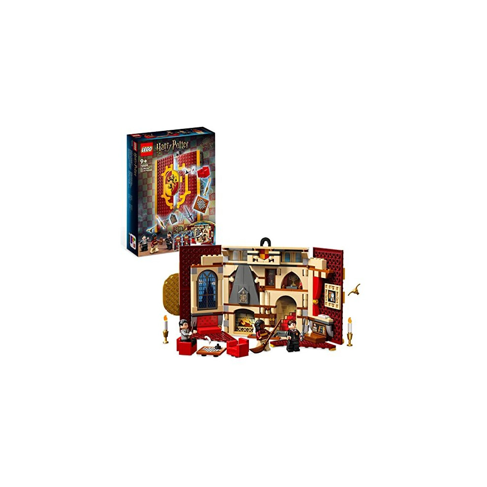 LEGO 76409 Harry Potter Gryffindor House Banner Set, Hogwarts Castle Common Room Toy or Wall Display, Fold Up Travel Toy 