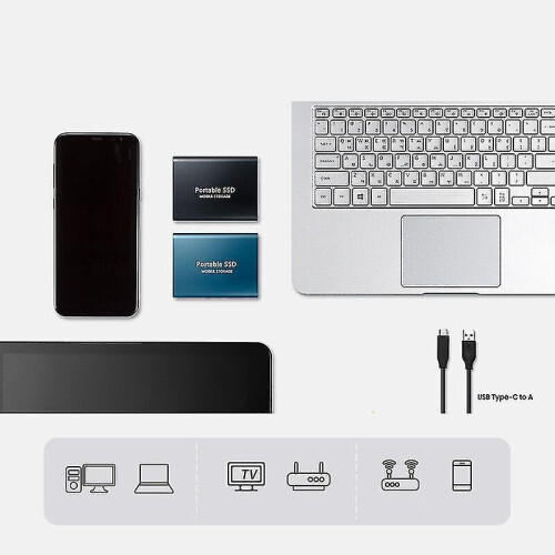 Hard Disk, 2tb Portable External Hard Disk, Waterproof And Shockproof (black) (hs) 1