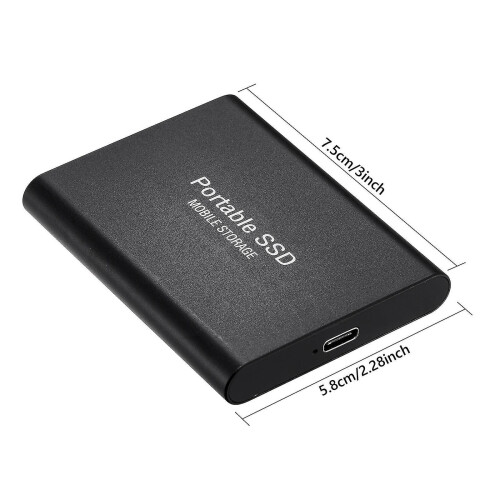 Hard Disk, 2tb Portable External Hard Disk, Waterproof And Shockproof (black) (hs) 2