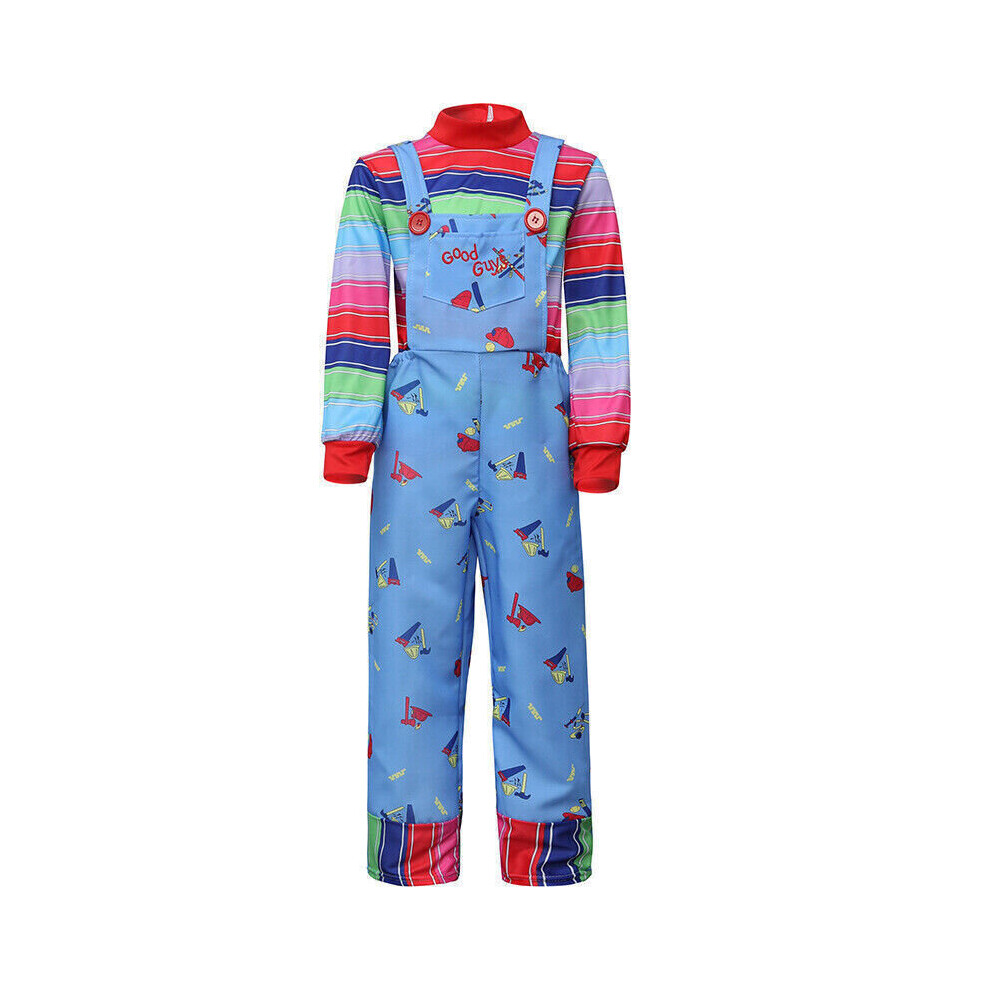 Xylfly ( L(130)) Kids Play Chucky Cosplay Costume Good Guys Bride Of Chucky Horror Ghost Doll Hot Not,Specified