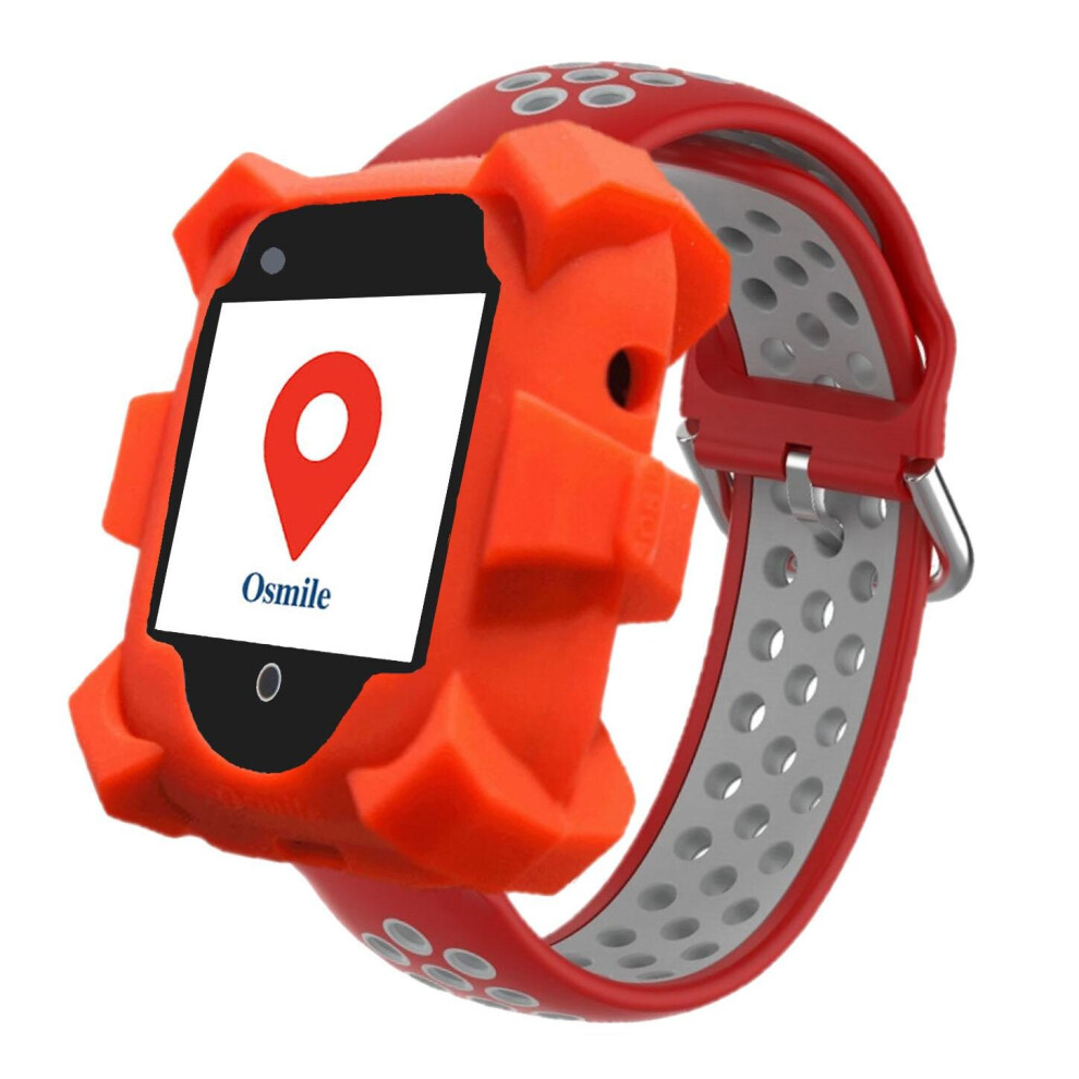 (Red Grey) Osmile Ed1000 Ruggedized Shower Gps Watch (Lc) Red,Grey 74518579