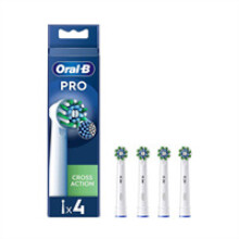 Oral B Pro Cross Action Electric Toothbrush Heads 4 Pack - White