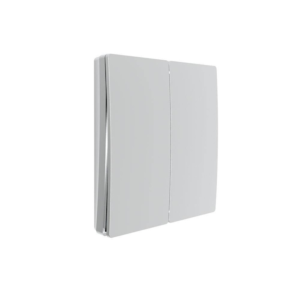 ENERJ 2 Gang Wireless Kinetic Switch ECO RANGE, Silver Body