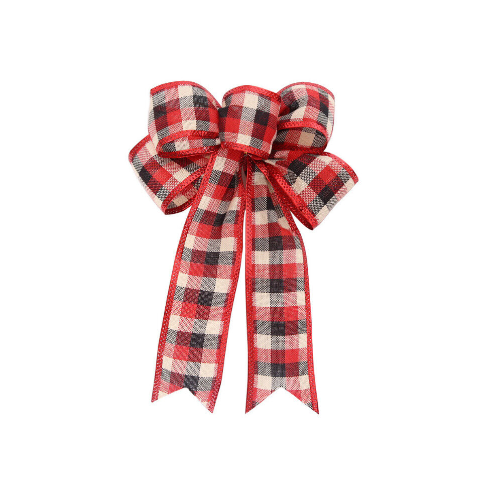 (Red Stripe) Large Wreath Bows Christmas Tree Decorations