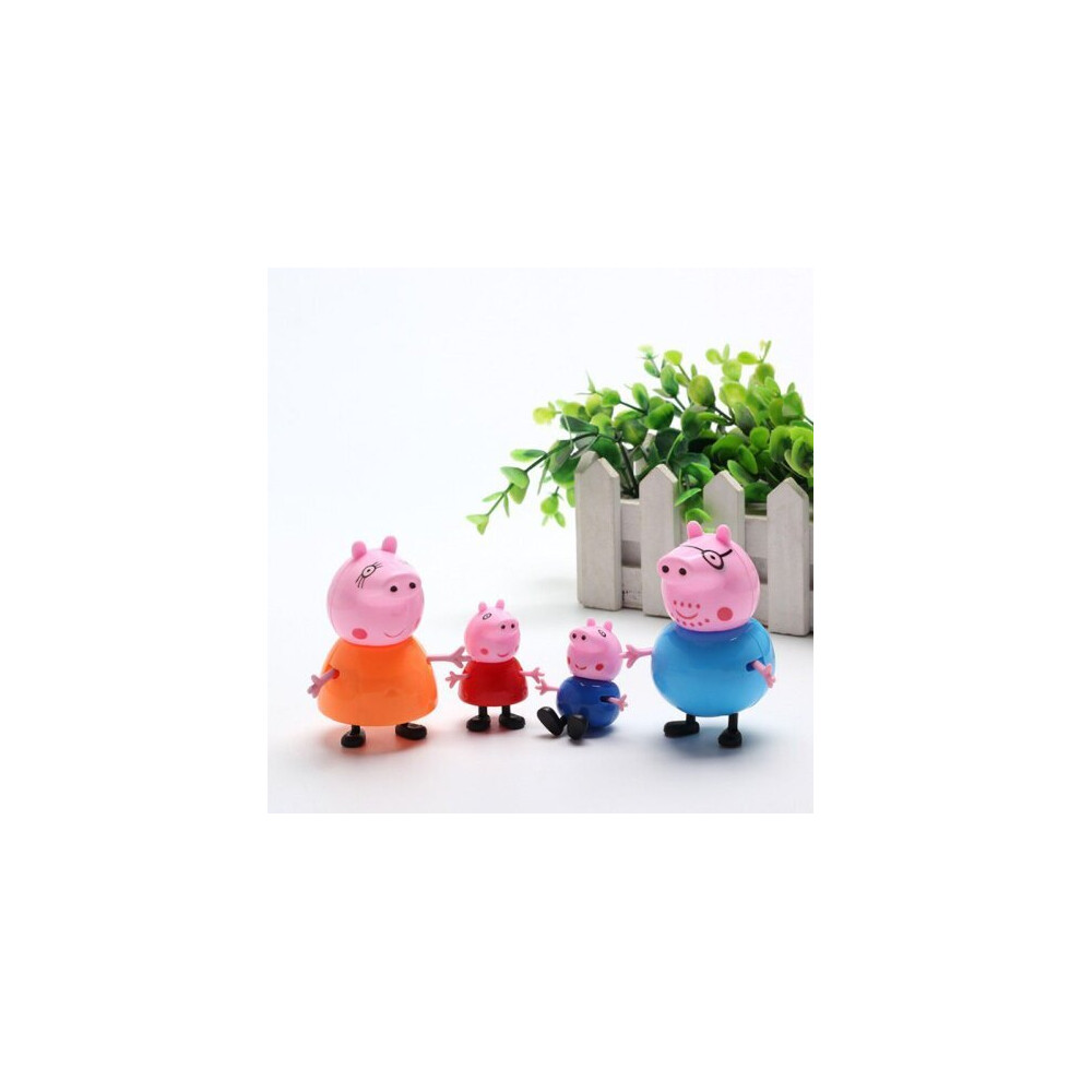 (4pcs/set) Peppa Pig Family Friends Emily Rebecca Suzy Action Figures Toys Xmas Gift