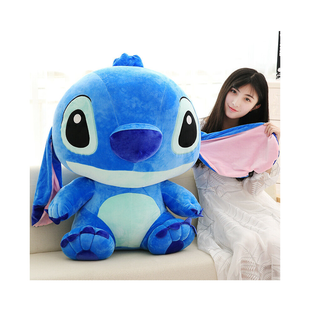 (Blue, 20cm) Lilo & Stitch Lovers Stitch Stuffed Teddy Pillow Children Toy Birthday Present Gift