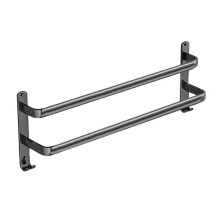 (600cm Wide, Two) Black Towel Rack Holder Towel Hanger Bathroom Wall