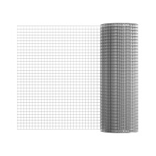 (0.6Mx15M) Galvanized Wire Mesh Fencing Roll Hot Dipped Chicken Wire with 25mmx25mm Mesh Hole for Garden Animal Pet Border Fence Netting Silver