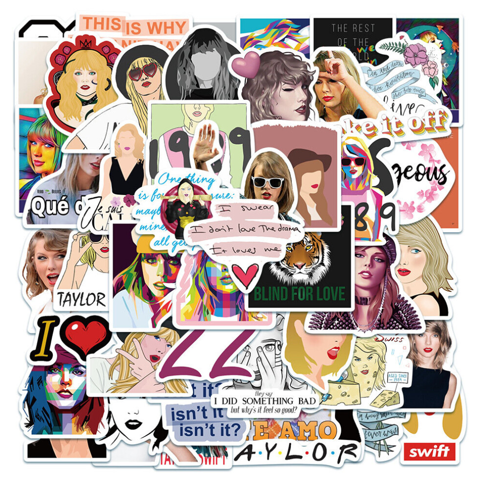 (StyleA) Music Taylor Swift Album Stickers Waterproof Diy For Luggage Skateboard Guitar