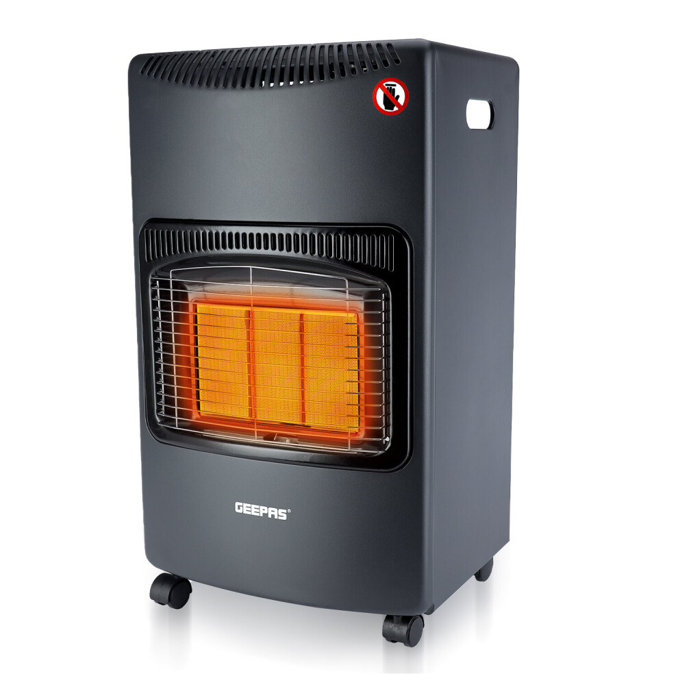 Geepas Portable Gas Heater 4.2Kw Lpg/Butane/Propane With Wheels, Regulator & Hose