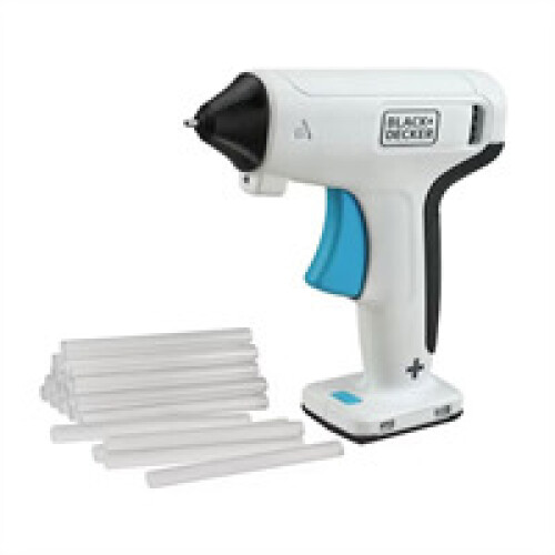 Black + Decker Black & Decker 3.6V Cordless Glue Gun Built-In LED - White