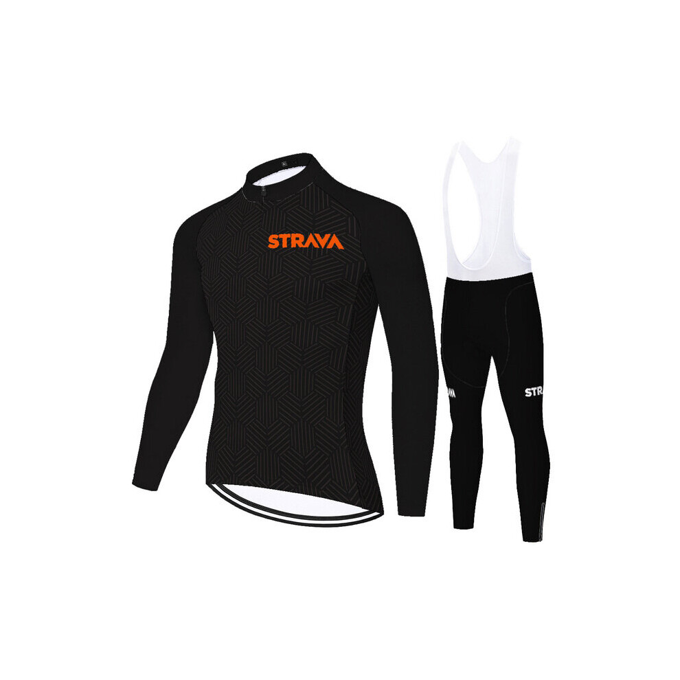 Sibeinuo (Black M) Long Sleeve Jersey Cycling Clothes Abbigliamento Ciclismo Men Sportswear Ropa Ciclismo Mtb Bicycle Set