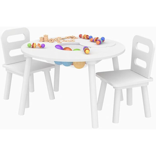 Kindertisch und 2 Stühle mit Aufbewahrung Kinderzimmermöbel 1