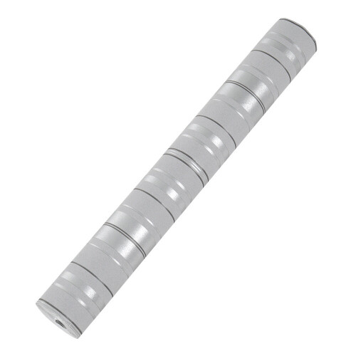 Living And Home Modern Metallic Silver and Grey Striped Wallpaper 1