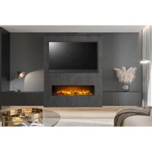 Acantha Nexus Pre-Built Slate Venetian Effect Fully Inset Media Wall