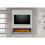 Acantha Matrix Pre-Built White & Concrete Effect Panoramic Media Wall 1