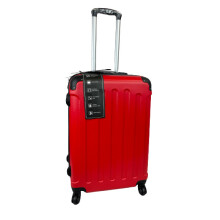 (Red, Medium) Hampton & Stewart Spinner wheel HardShell Suitcase