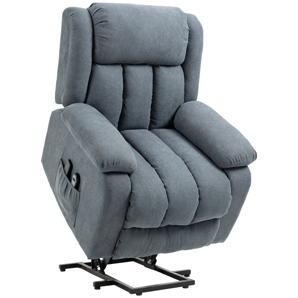 HOMCOM Heavy Duty Riser and Recliner Chair Lift Chair for the Elderly Dark Grey