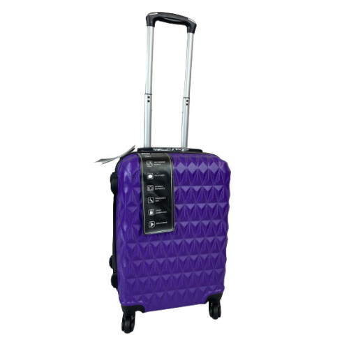 (Purple, Small) Hampton & Stewart Diamond Design HardShel Suitcase