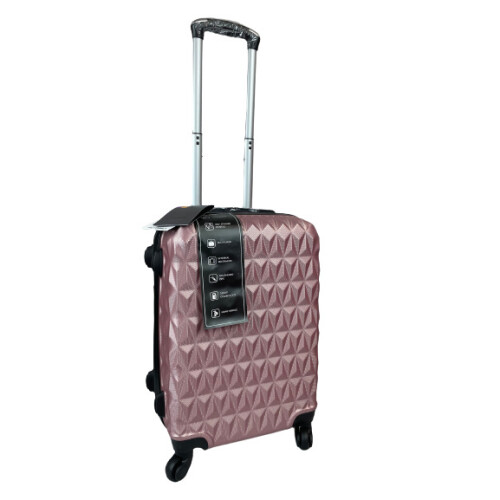 (Rose Gold, Small) Hampton & Stewart Diamond Design HardShel Suitcase
