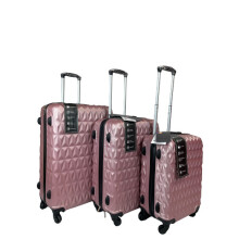 (Rose Gold, Set of 3) Hampton & Stewart Diamond Design HardShel Suitcase