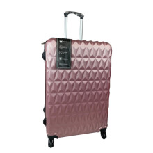 (Rose Gold, Large) Hampton & Stewart Diamond Design HardShel Suitcase