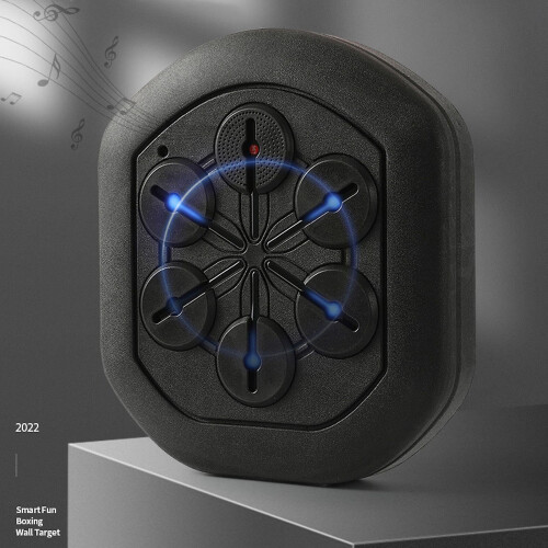 (Black) New Boxing Training Music Electronic Boxing Wall Target Smart Wall Mounted Combat 2