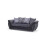(Grey / Black, 3 Seater Sofa) Vesgas Fabric Corner Sofa, 3 Seater 2 Seaters Set 1