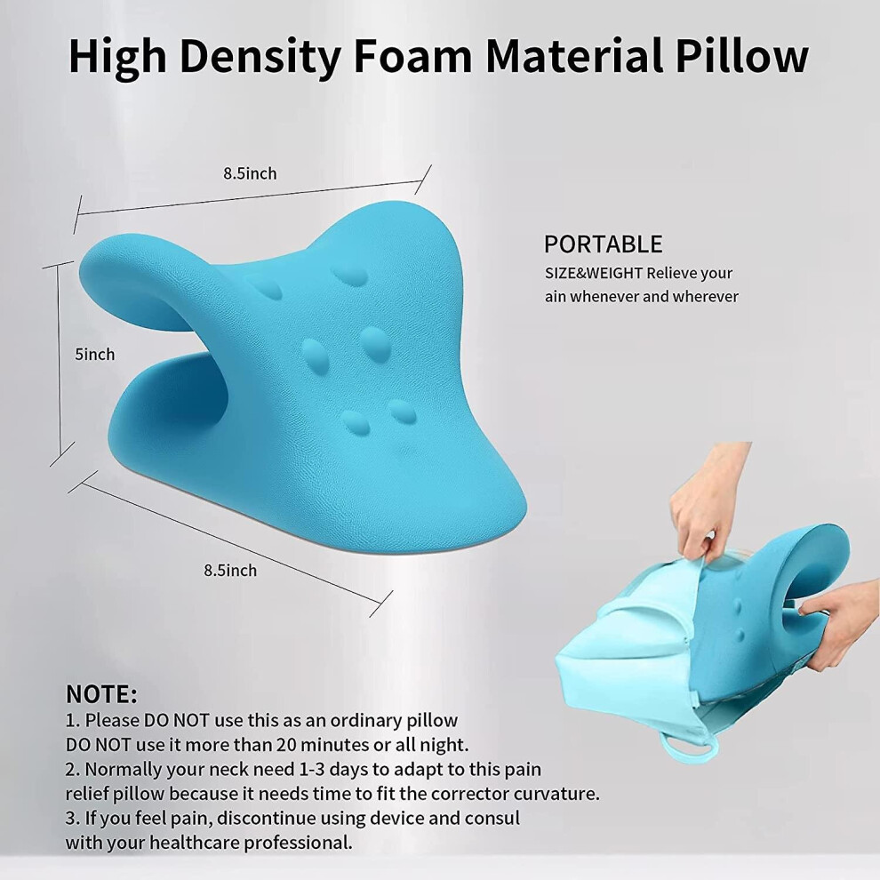 Blue Neck Stretcher For Neck Pain Relief,Chiropractic Pillow(Blue)